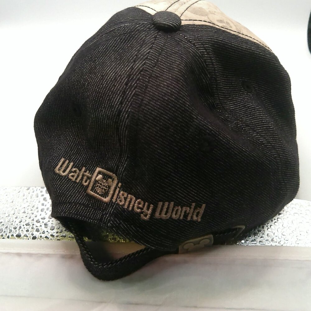 Disney Steamboat Willie Mickey Mouse Hat Walt Disney World Black Beige Cap Adult - Picture 7 of 7